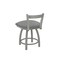 Holland Bar Stool Co 18" Low Back Swivel Vanity Stool, Nickel Finish, Canter Grey Seat 82118AN007 - alternate 5